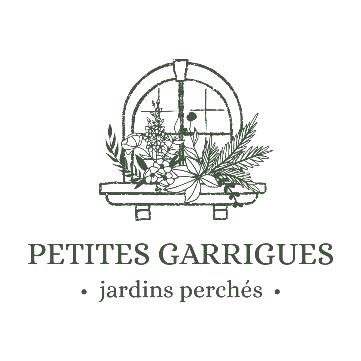 logo entier petites garrigues vert
